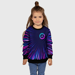 Свитшот детский Mercedes neon speed lines, цвет: 3D-черный — фото 2