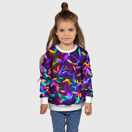 Детский свитшот Цветомузыка / 3D-Белый – фото 4