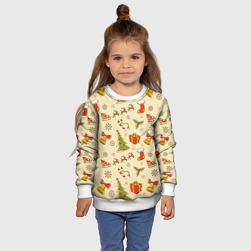 Детский свитшот С Новым 2023 Годом / 3D-Белый – фото 4