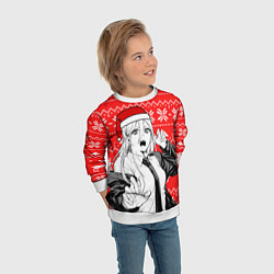 Свитшот детский Новогодняя Пауэр: Человек-бензопила, цвет: 3D-белый — фото 2