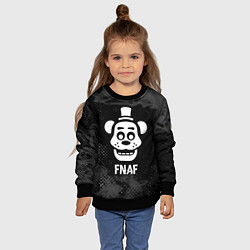 Свитшот детский FNAF glitch на темном фоне, цвет: 3D-черный — фото 2