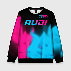 Детский свитшот Audi - neon gradient: символ сверху