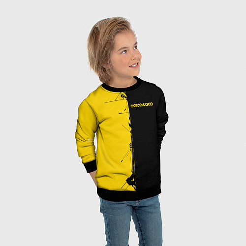 Детский свитшот Arasaka corporation / 3D-Черный – фото 3