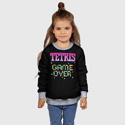 Свитшот детский Tetris - Game Over, цвет: 3D-меланж — фото 2
