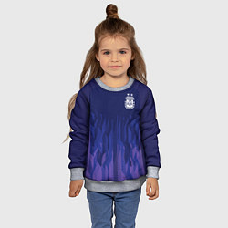 Свитшот детский Сборная Аргентины ЧМ 2022 выездная, цвет: 3D-меланж — фото 2