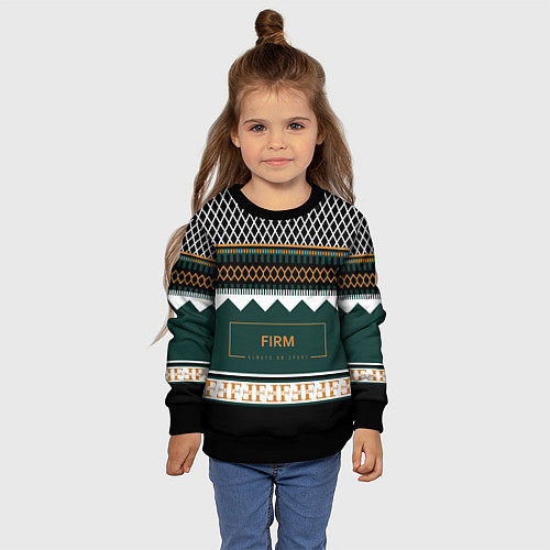 Детский свитшот FIRM как свитер из 90х / 3D-Черный – фото 4