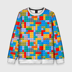 Свитшот детский Детский конструктор - текстура, цвет: 3D-белый