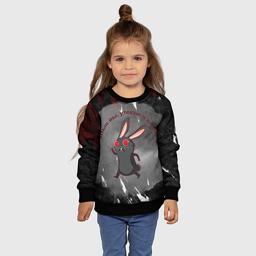 Детский свитшот Злые вы, утекаю я от вас / 3D-Черный – фото 4