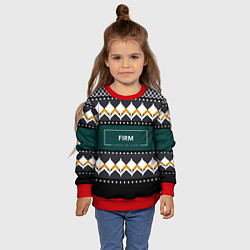 Свитшот детский FIRM ретро свитер, цвет: 3D-красный — фото 2
