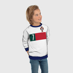 Свитшот детский Роналду ЧМ 2022 Португалия выездная, цвет: 3D-синий — фото 2