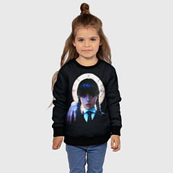 Свитшот детский Уэнсдэй с рукой во мраке, цвет: 3D-черный — фото 2