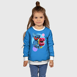 Свитшот детский Poppy Playtime Хагги Вагги и Бокси Бу, цвет: 3D-белый — фото 2
