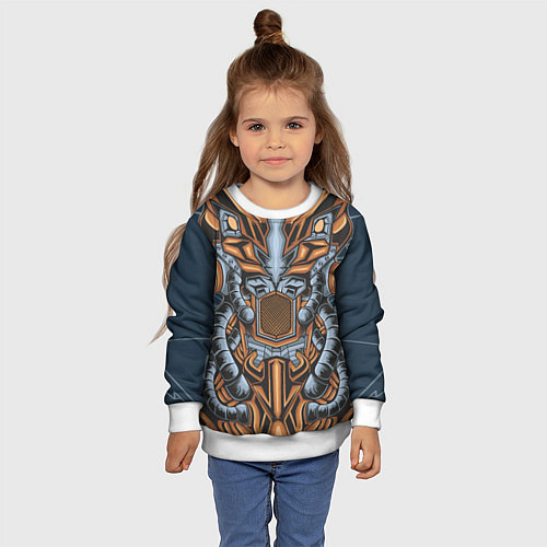 Детский свитшот Меха-робот / 3D-Белый – фото 4