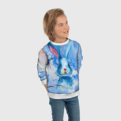 Свитшот детский Водяной заяц, цвет: 3D-белый — фото 2