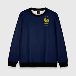 Свитшот детский Форма сборной Франции ЧМ 2022, цвет: 3D-черный
