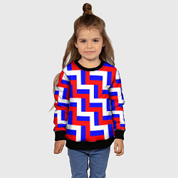 Свитшот детский Плетение триколор, цвет: 3D-черный — фото 2