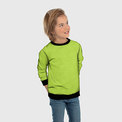 Свитшот детский Текстурированный ярко зеленый салатовый, цвет: 3D-черный — фото 2