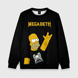 Детский свитшот Megadeth Гомер Симпсон рокер