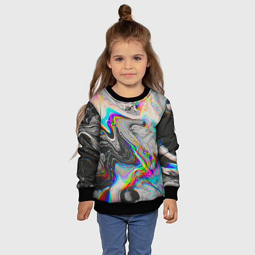 Детский свитшот Abstract digital / 3D-Черный – фото 4