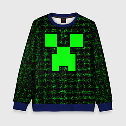 Свитшот детский Minecraft green squares, цвет: 3D-синий