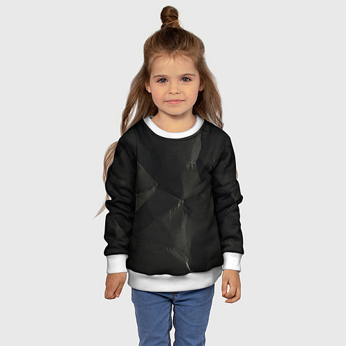 Детский свитшот Эффект мятой бумаги / 3D-Белый – фото 4