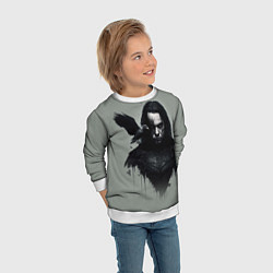 Свитшот детский Мрак, цвет: 3D-белый — фото 2