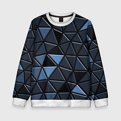 Свитшот детский Серые треугольники, цвет: 3D-белый