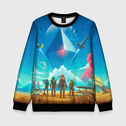 Свитшот детский No Mans Sky, цвет: 3D-черный