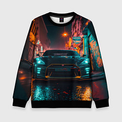 Детский свитшот GTR в ночном городе