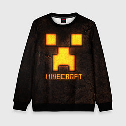 Свитшот детский Minecraft lava, цвет: 3D-черный