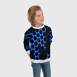 Свитшот детский Неоновая броня земля воздух, цвет: 3D-белый — фото 2