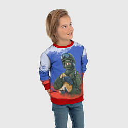 Свитшот детский Своих не бросаем, цвет: 3D-красный — фото 2