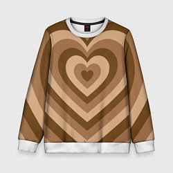 Детский свитшот Hearts brown