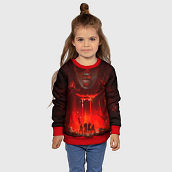 Свитшот детский Призрак Цусимы, цвет: 3D-красный — фото 2