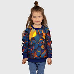 Свитшот детский Плитки со свечением, цвет: 3D-синий — фото 2