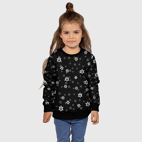 Детский свитшот Astro emblem pattern / 3D-Черный – фото 4