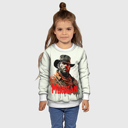 Свитшот детский Arthur Morgan painting, цвет: 3D-белый — фото 2