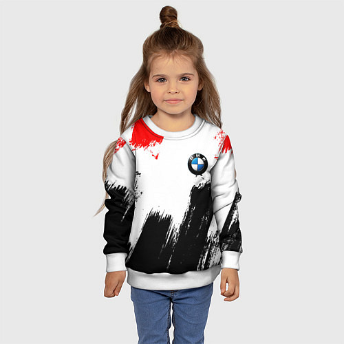 Детский свитшот BMW art / 3D-Белый – фото 4