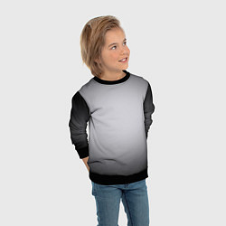 Свитшот детский Серебристый градиент, цвет: 3D-черный — фото 2