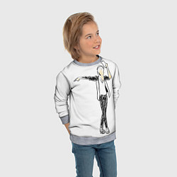 Свитшот детский Артист Майкл Джексон, цвет: 3D-меланж — фото 2