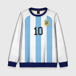 Свитшот детский Марадона форма сборной Аргентины, цвет: 3D-синий