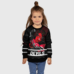 Свитшот детский New Jersey Devils маскот, цвет: 3D-черный — фото 2