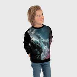 Свитшот детский Морские частицы, цвет: 3D-черный — фото 2