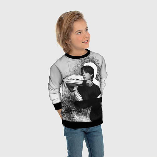 Детский свитшот Тэхён и его тень / 3D-Черный – фото 3