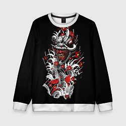 Свитшот детский Irezumi самурай, цвет: 3D-белый
