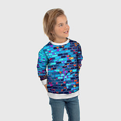 Свитшот детский Кирпичные сердца, цвет: 3D-белый — фото 2