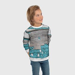 Свитшот детский Текстура облупившейся краски - авангард, цвет: 3D-белый — фото 2