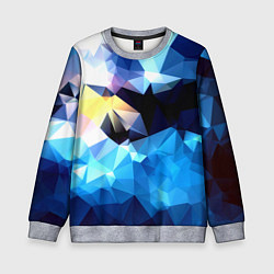 Детский свитшот Polygon blue abstract collection