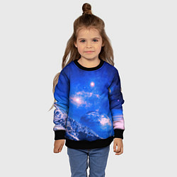 Свитшот детский Бескрайний космос, цвет: 3D-черный — фото 2