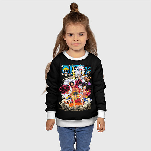 Детский свитшот One Piece all / 3D-Белый – фото 4